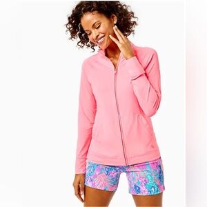 Lilly Pulitzer Hadlee Zip Up Jacket Size Large UPF 50+